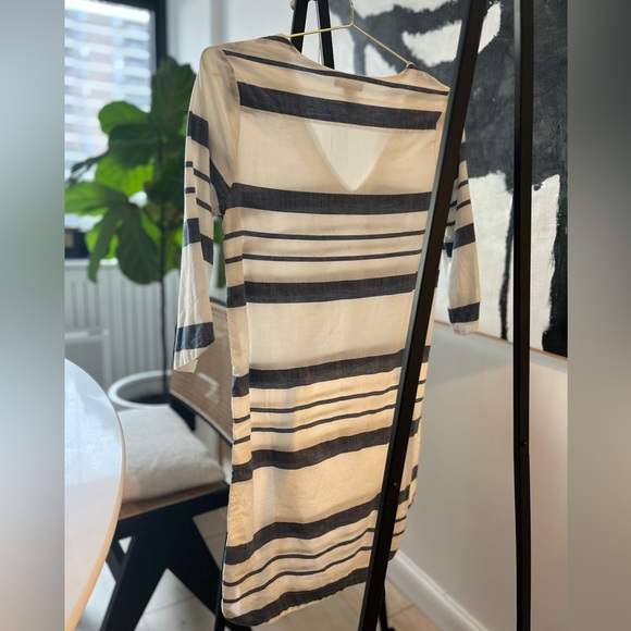 H&M Nautical Blue and White Stripe Dress | Size 4 - Picture 2 of 3